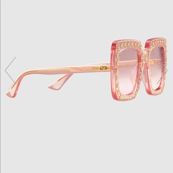 Gucci Oversize Square Sunglasses with Crys… main image 4
